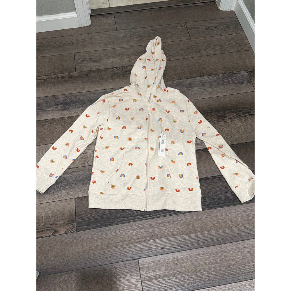 Cat and Jack Rainow Zip Up Sweater Size XL 14 Kids  NWT
